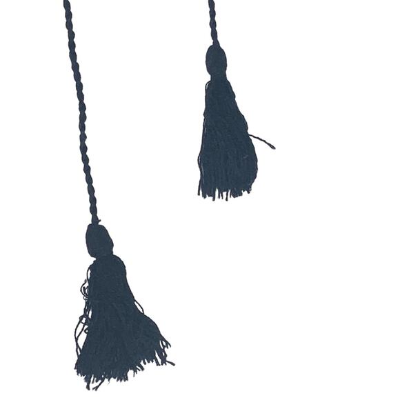 Madewell Boho Top Size XS Black and White Aztec Print Lace Up Long Sleeve - Picture 8 of 10